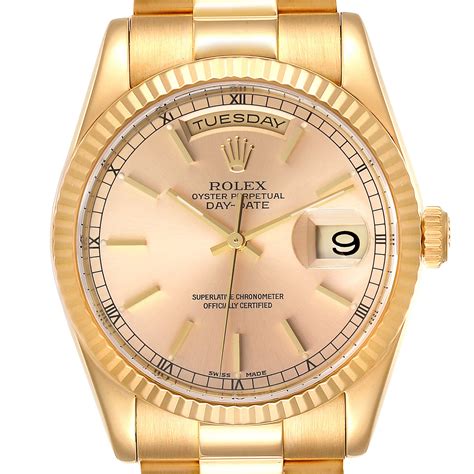 rolex gold presidential new